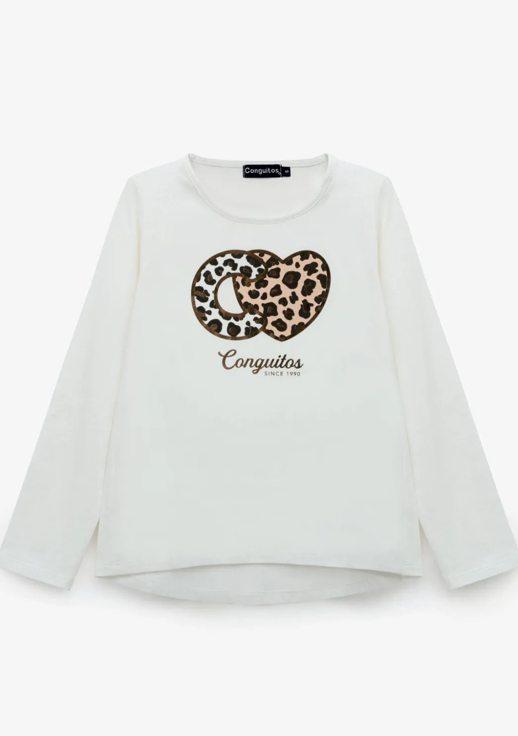 Sale Camiseta De Niña Leopardo Blanco Camisetas|Camisetas Manga Larga