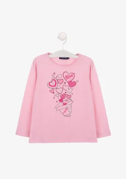 Best Sale Camiseta De Niña Con Luz Caja Rosa Camisetas|Camisetas Manga Larga