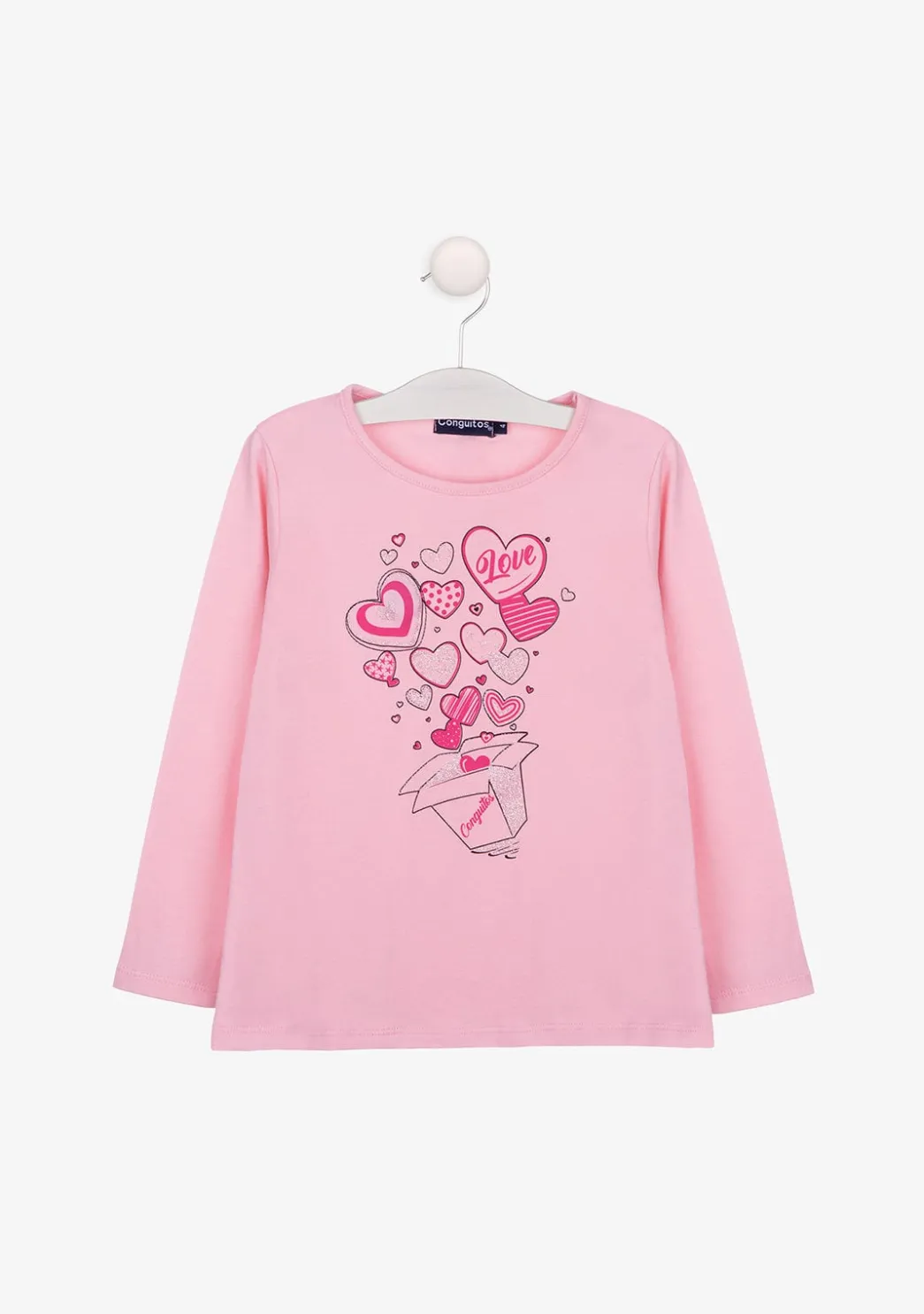 Best Sale Camiseta De Niña Con Luz Caja Rosa Camisetas|Camisetas Manga Larga