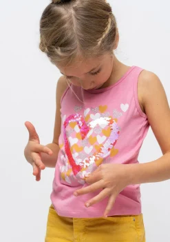 Best Sale Camiseta De Niña Corazones Rosa Camisetas