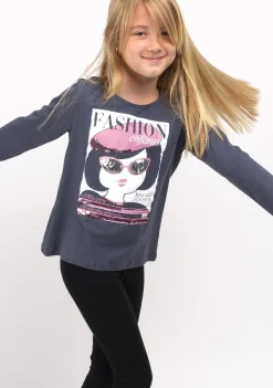 Shop Camiseta De Niña Fashion Marengo Camisetas|Camisetas Manga Larga