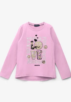 Best Camiseta De Niña LOVE Rosa Camisetas|Camisetas Manga Larga