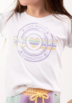 Outlet Camiseta De Niña Love Sports Lentejuelas Camisetas