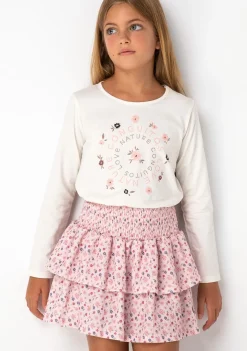 Store Camiseta De Niña Nature Blanco Camisetas|Camisetas Manga Larga