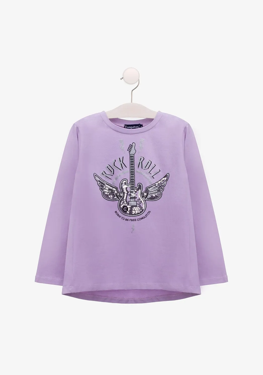 Cheap Camiseta De Niña Rock Malva Camisetas|Camisetas Manga Larga