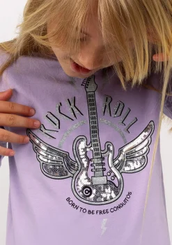 Cheap Camiseta De Niña Rock Malva Camisetas|Camisetas Manga Larga
