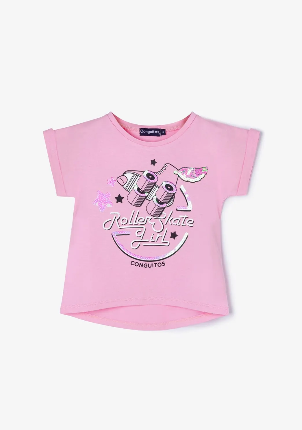 Best Camiseta De Niña Roller Lentejuelas Rosa Camisetas