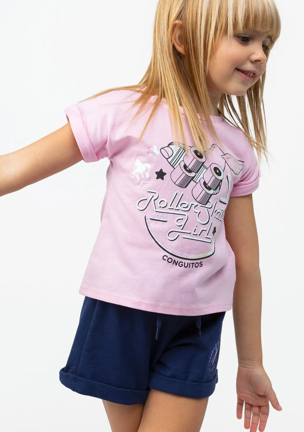 Best Camiseta De Niña Roller Lentejuelas Rosa Camisetas