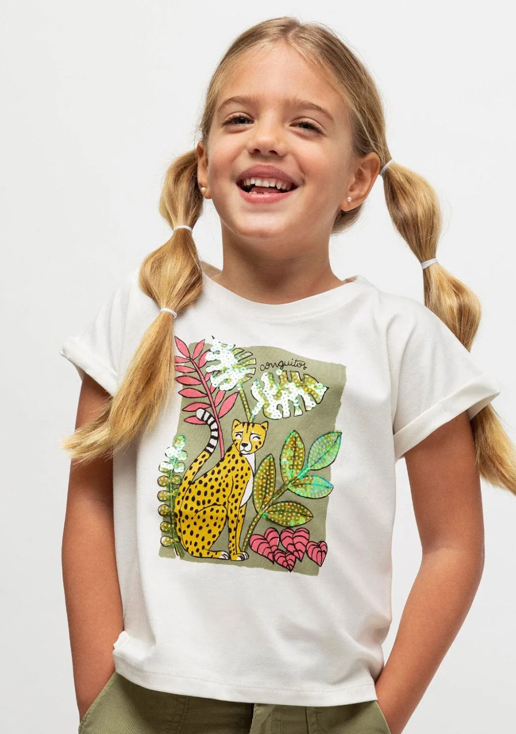 Cheap Camiseta De Niña Selva Lentejuelas Camisetas
