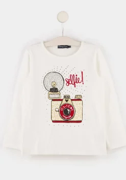 Fashion Camiseta Niña Algodón Cámara Camisetas|Camisetas Manga Larga
