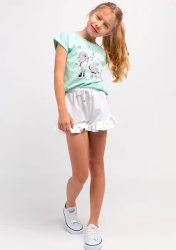 Sale Camiseta Niña Estampado Helado Menta Camisetas