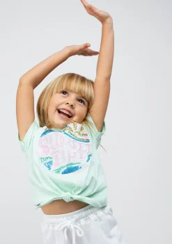 Cheap Camiseta Nudo De Niña Sunset Menta Camisetas