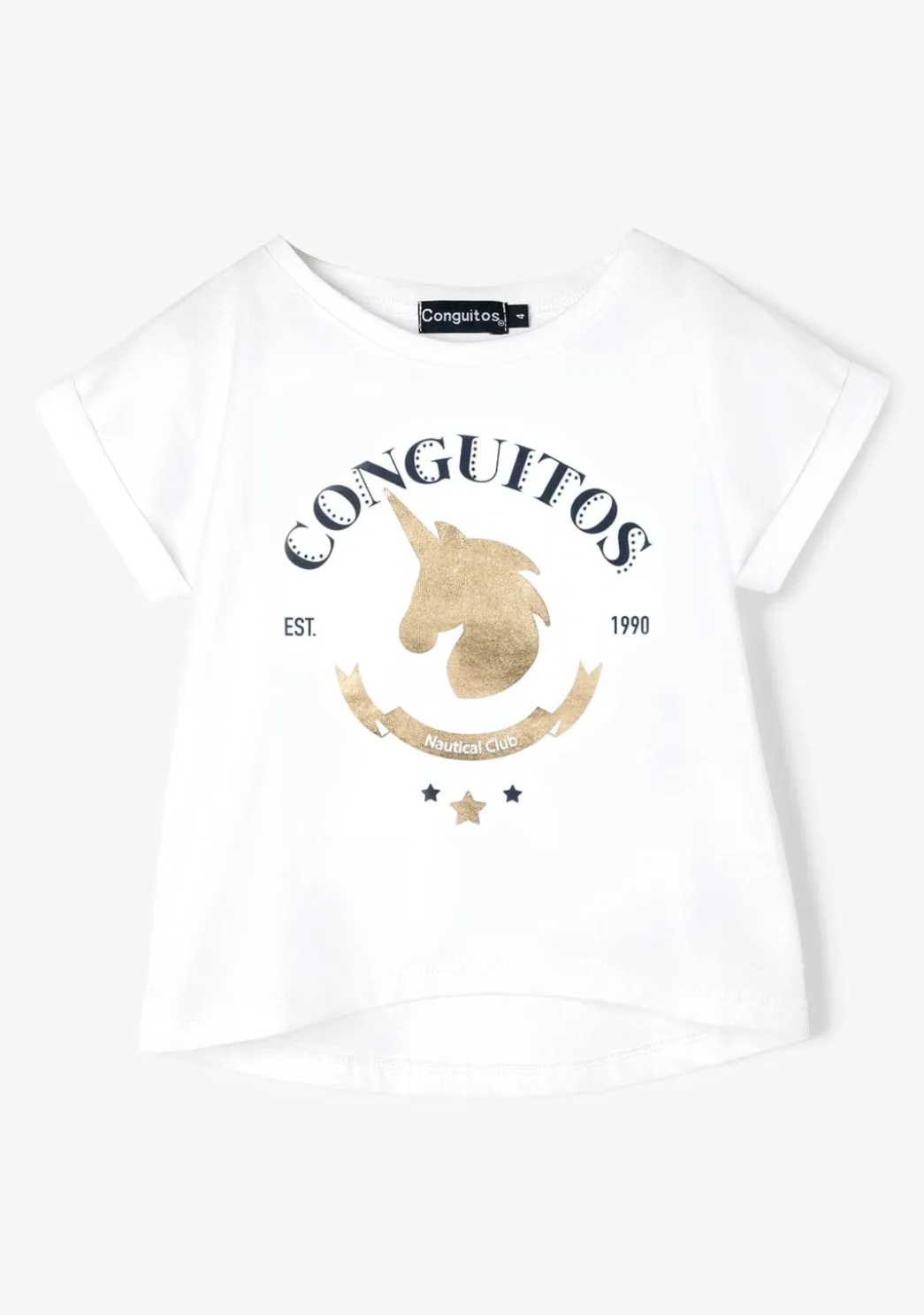 Fashion Camiseta Unicornio Oro Camisetas