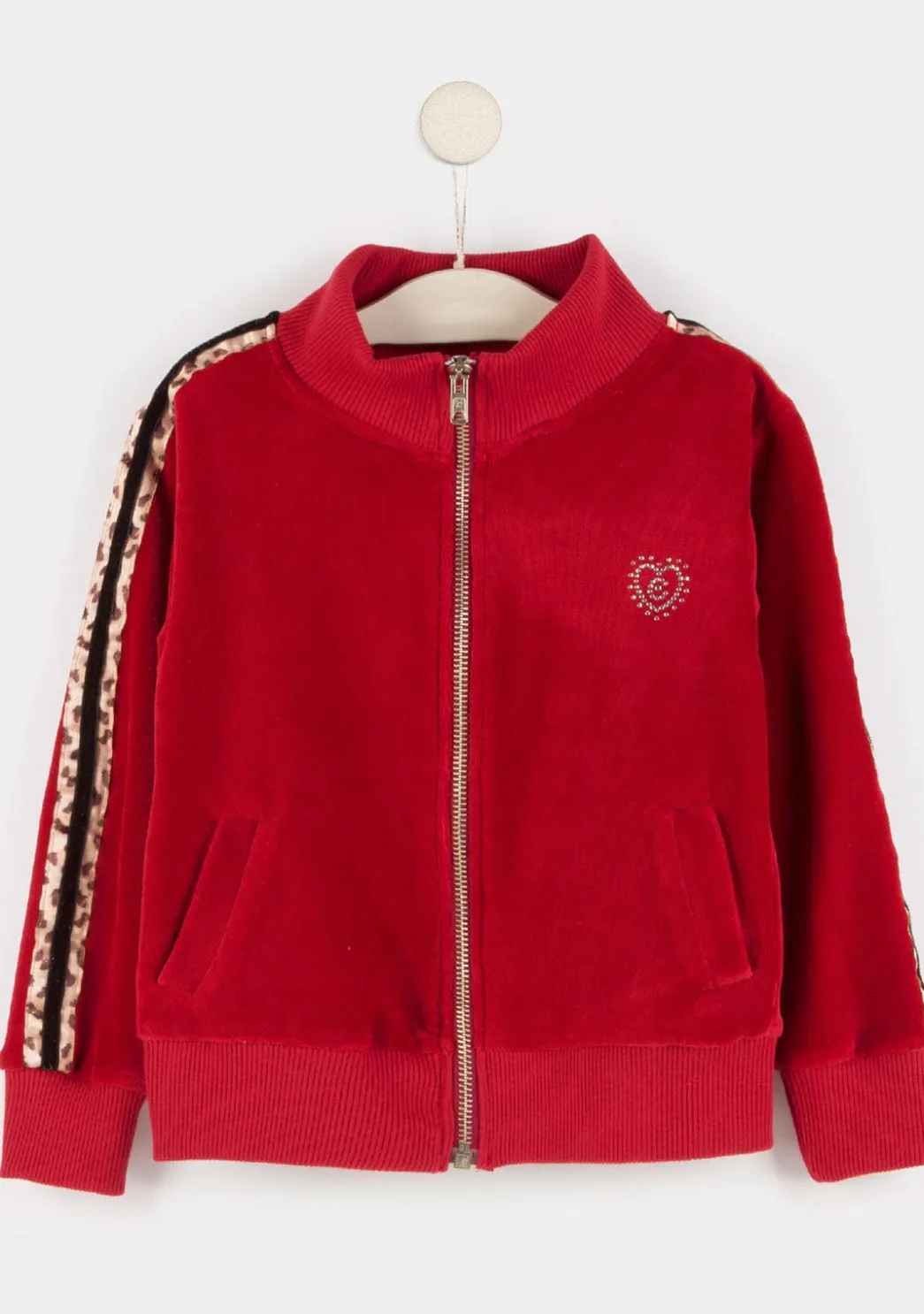 Store Chaqueta De Chandal Terciopelo Roja Chaquetas|Sudaderas