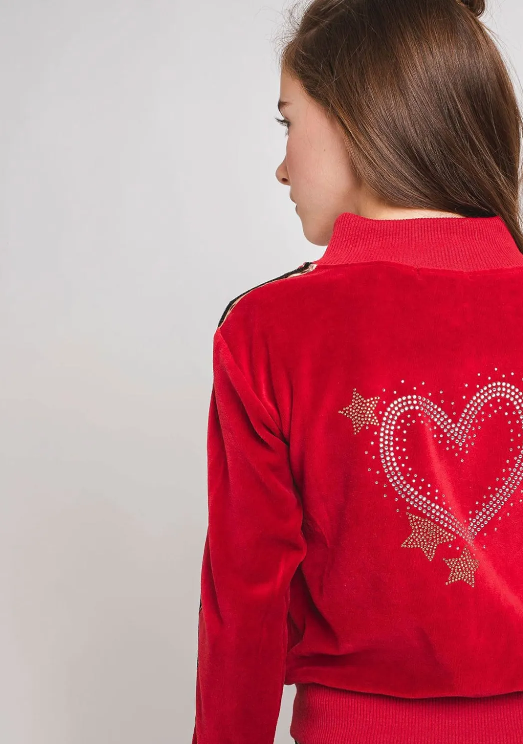 Store Chaqueta De Chandal Terciopelo Roja Chaquetas|Sudaderas