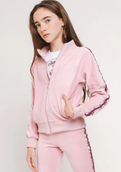 Fashion Chaqueta De Chandal Terciopelo Rosa Chaquetas|Sudaderas