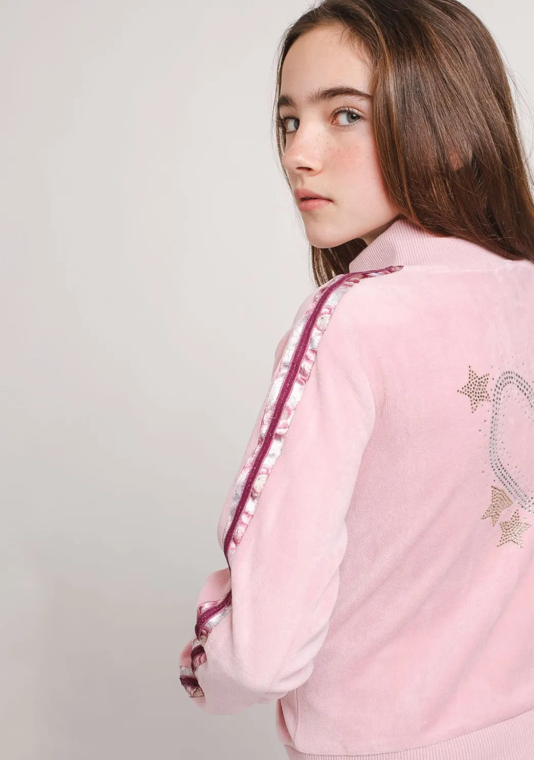 Fashion Chaqueta De Chandal Terciopelo Rosa Chaquetas|Sudaderas
