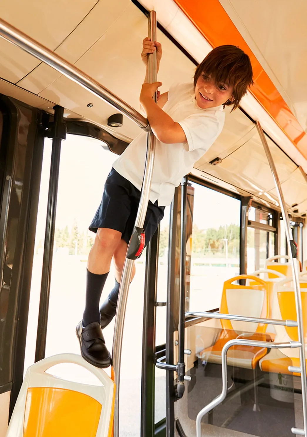 Best Sale Colegiales Negro Piel Lavable De Niño Colegiales