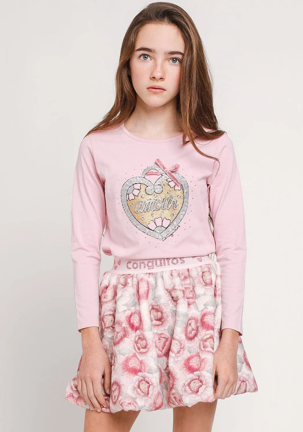 Flash Sale Falda De Niña Pelo Rosas Faldas