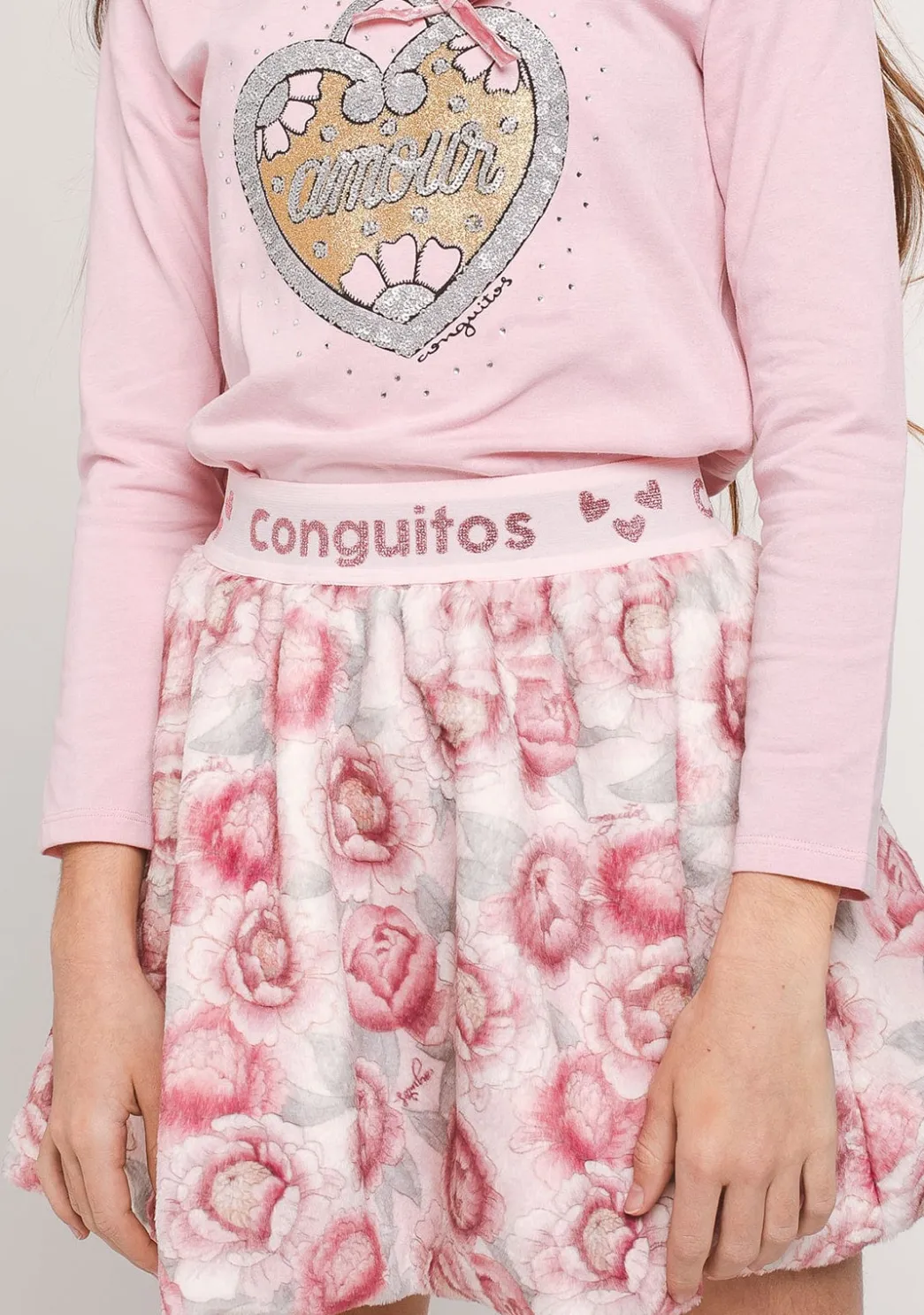 Flash Sale Falda De Niña Pelo Rosas Faldas