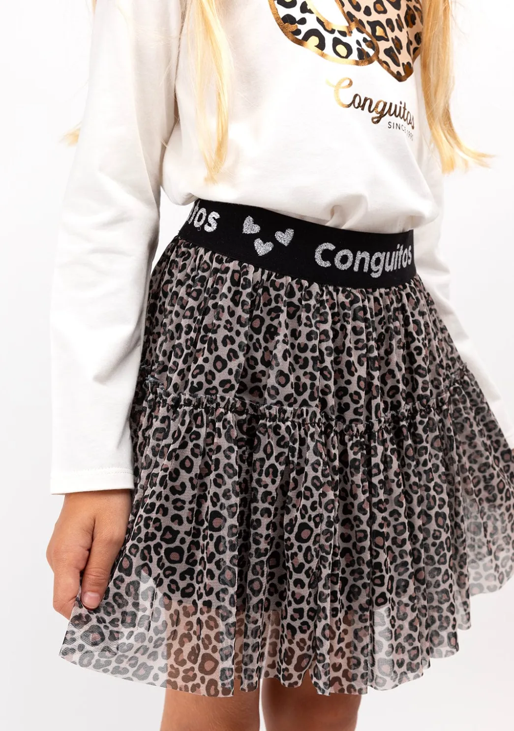 Best Sale Falda De Niña Tul Leopardo Faldas
