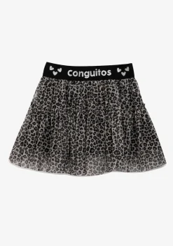 Best Sale Falda De Niña Tul Leopardo Faldas