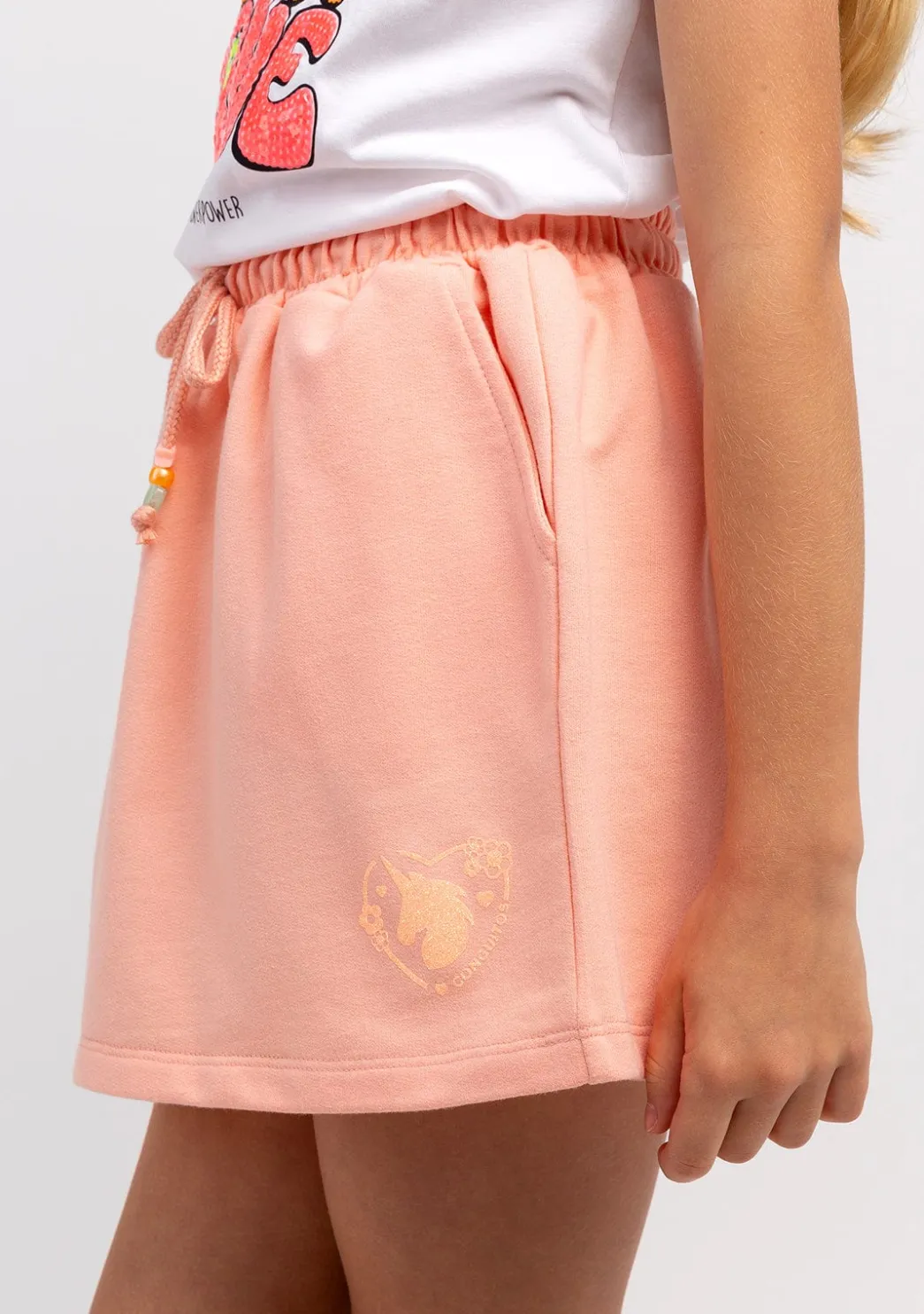 Discount Falda Deportiva Niña Felpa Lisa Naranja Faldas
