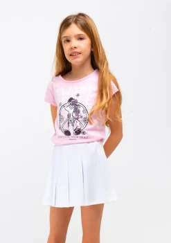 Online Falda Niña Plisada Blanco Faldas