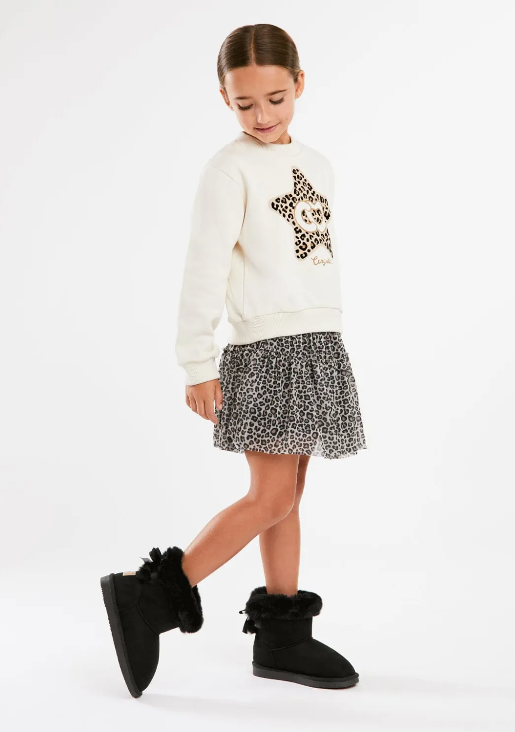 Hot Falda Tul Leopardo Faldas