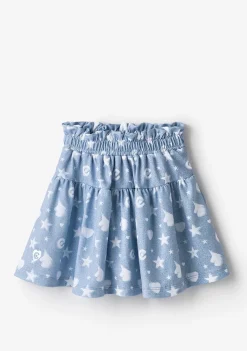 New Falda Unicornios Corazones Azul Faldas