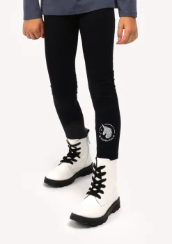Store Leggings De Niña Algodón Negro Pantalones Y Leggins