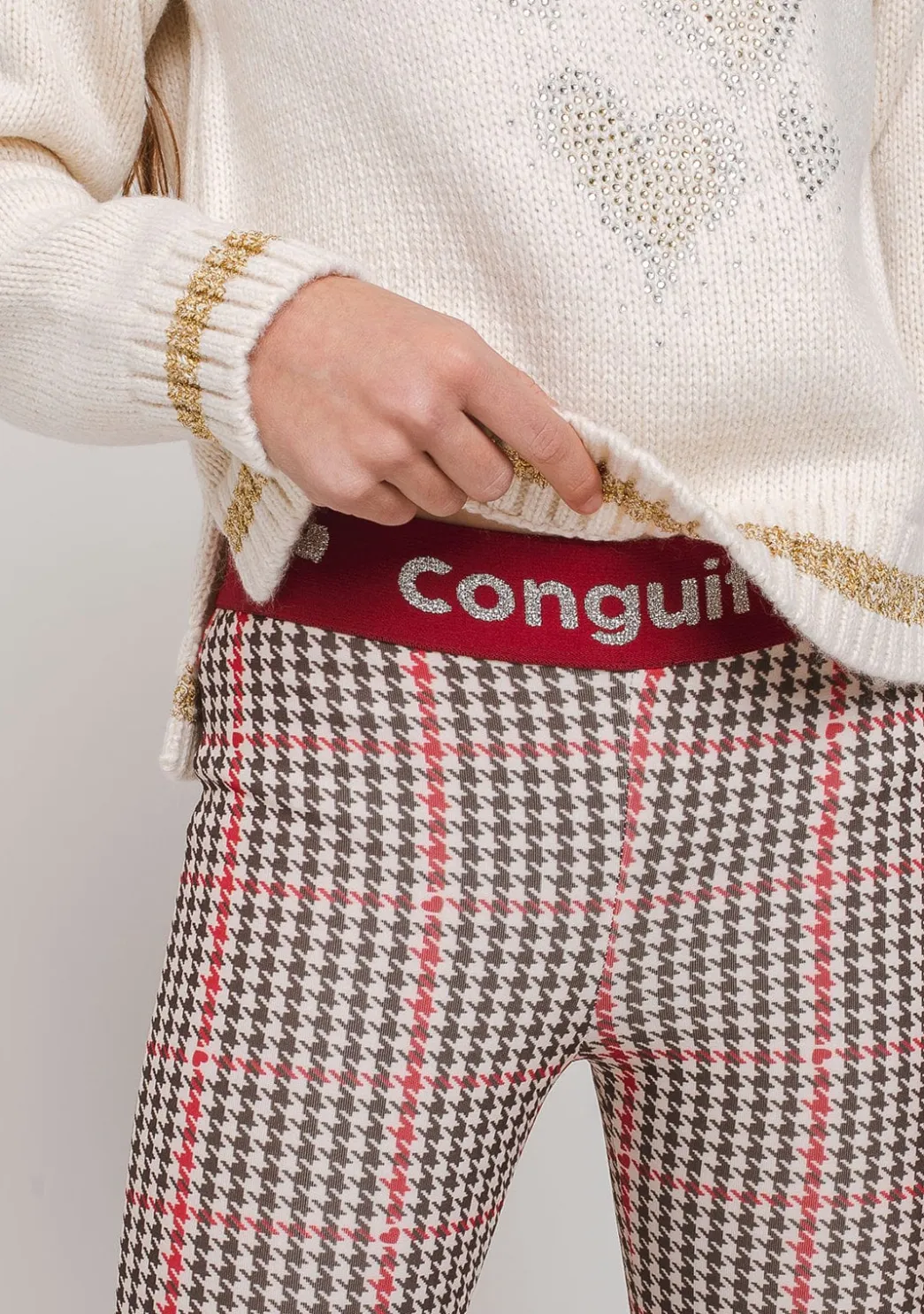 Outlet Leggins De Niña Neopreno Pata Gallo Pantalones Y Leggins