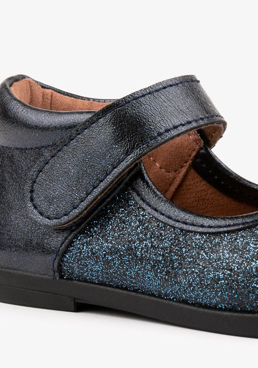 Cheap Merceditas De Bebé Glitter Azul Marino Bailarinas|Bailarinas