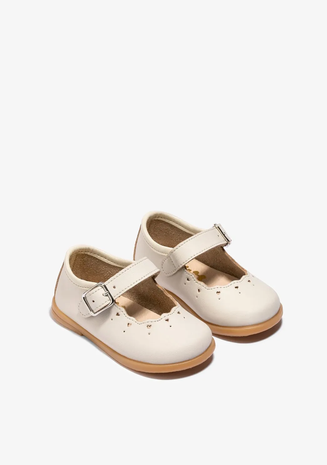 Best Sale Merceditas De Bebé Hebilla Beige Bailarinas|Zapatos De Ceremonia