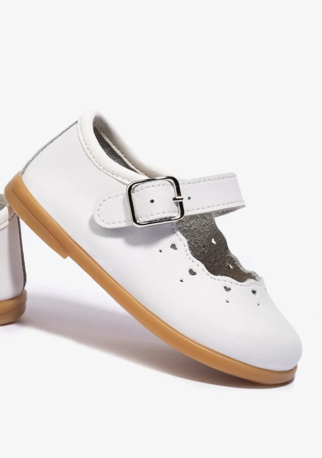 Cheap Merceditas De Bebé Hebilla Blanco Bailarinas|Zapatos De Ceremonia
