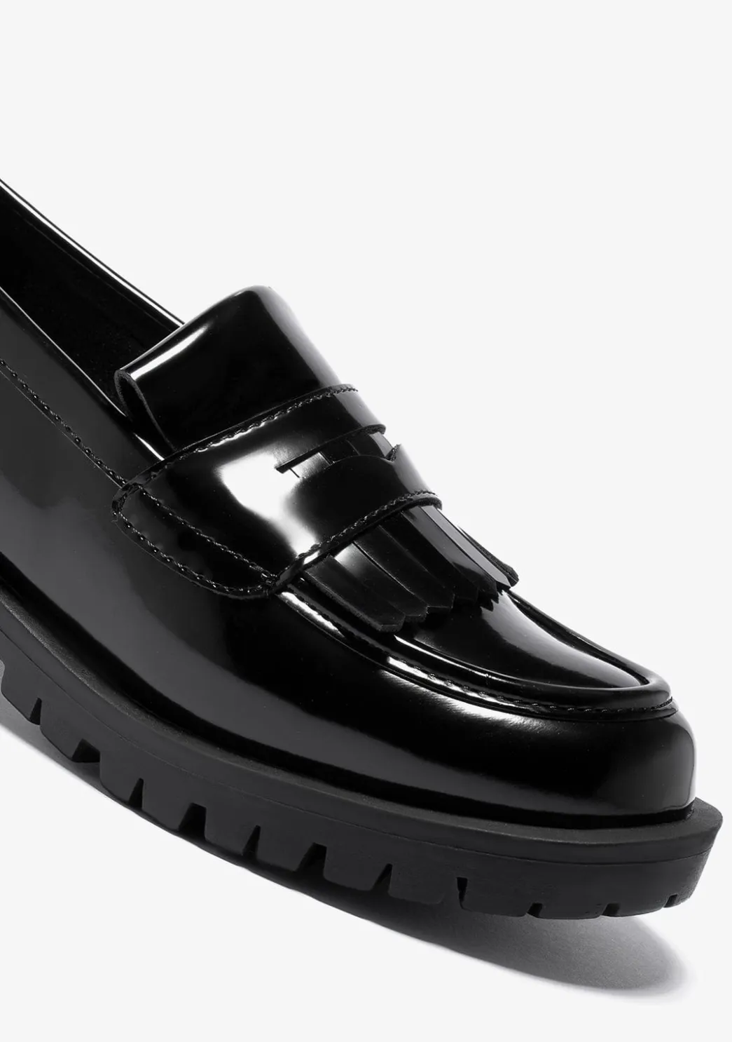 Cheap Mocasines De Niña Tiras Negro B&W Zapatos|Colegiales