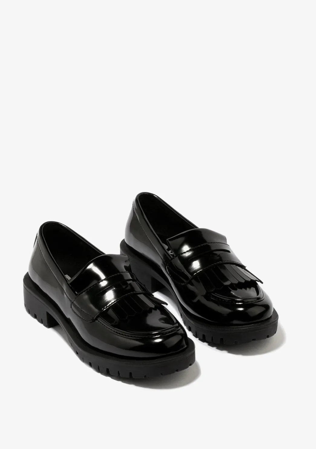 Cheap Mocasines De Niña Tiras Negro B&W Zapatos|Colegiales