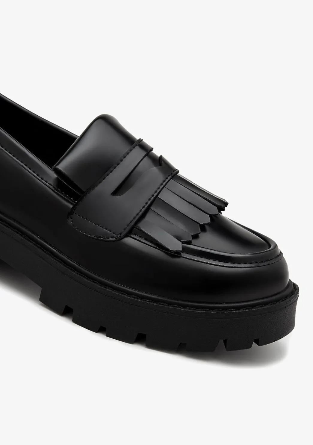 Cheap Mocasines Flecos Negro B&W Zapatos|Colegiales