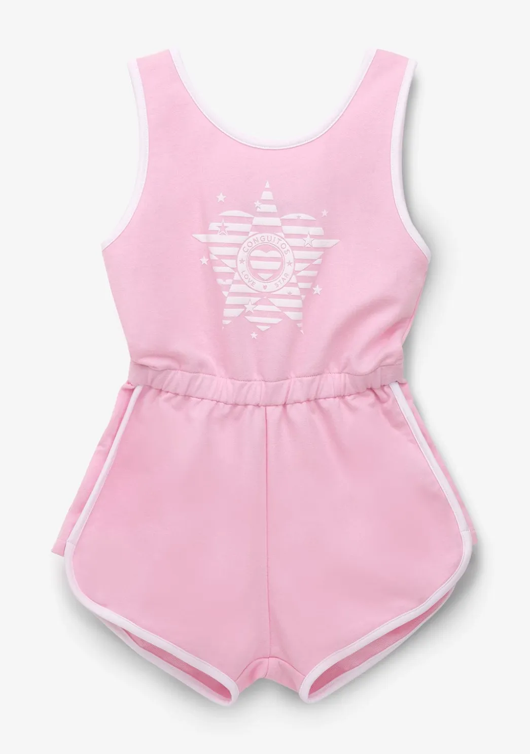 Online Mono Liso Felpa Ribete Rosa Niña Vestidos De Verano|Vestidos