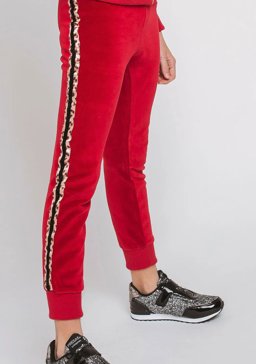 Clearance Pantalones Jogging Niña Rojo Pantalones Y Leggins