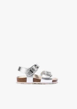 Clearance Sandalias De Bebé Bio Metalizado Plata Sandalias|Sandalias Bio