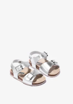 Clearance Sandalias De Bebé Bio Metalizado Plata Sandalias|Sandalias Bio
