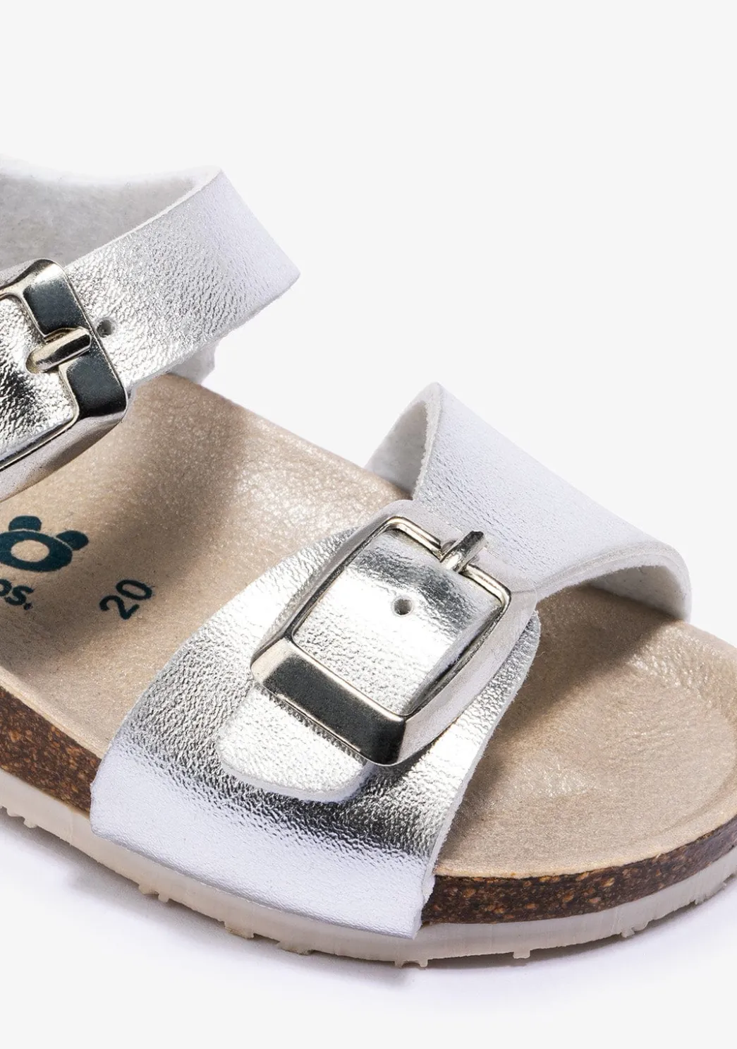 Clearance Sandalias De Bebé Bio Metalizado Plata Sandalias|Sandalias Bio