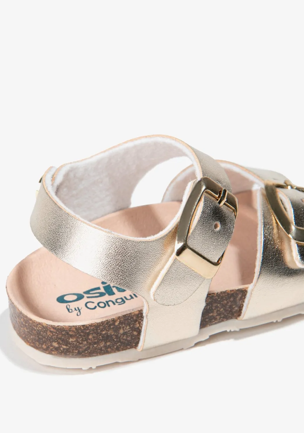 Hot Sandalias De Bebé Bio Metalizado Platino Sandalias