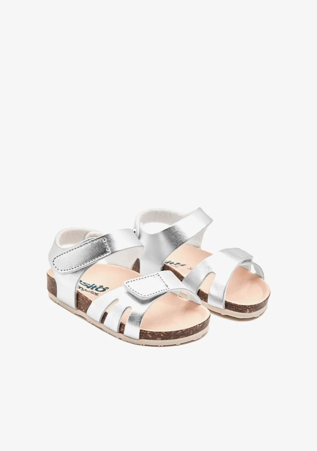 New Sandalias De Bebé Bio Tiras Plata Sandalias|Sandalias Bio