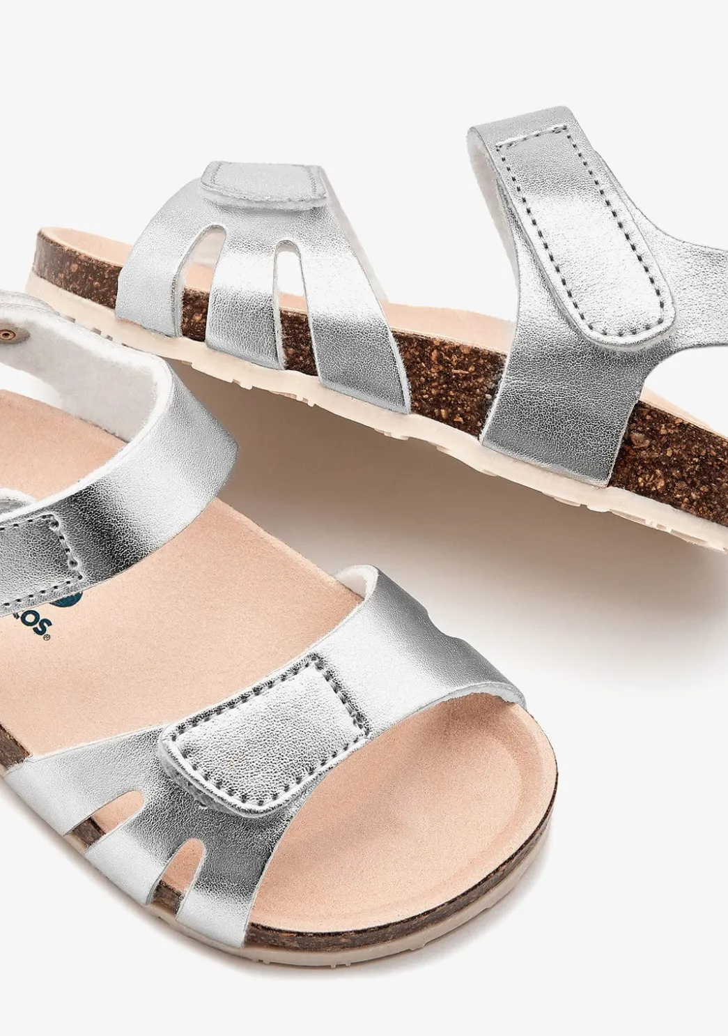 New Sandalias De Bebé Bio Tiras Plata Sandalias|Sandalias Bio
