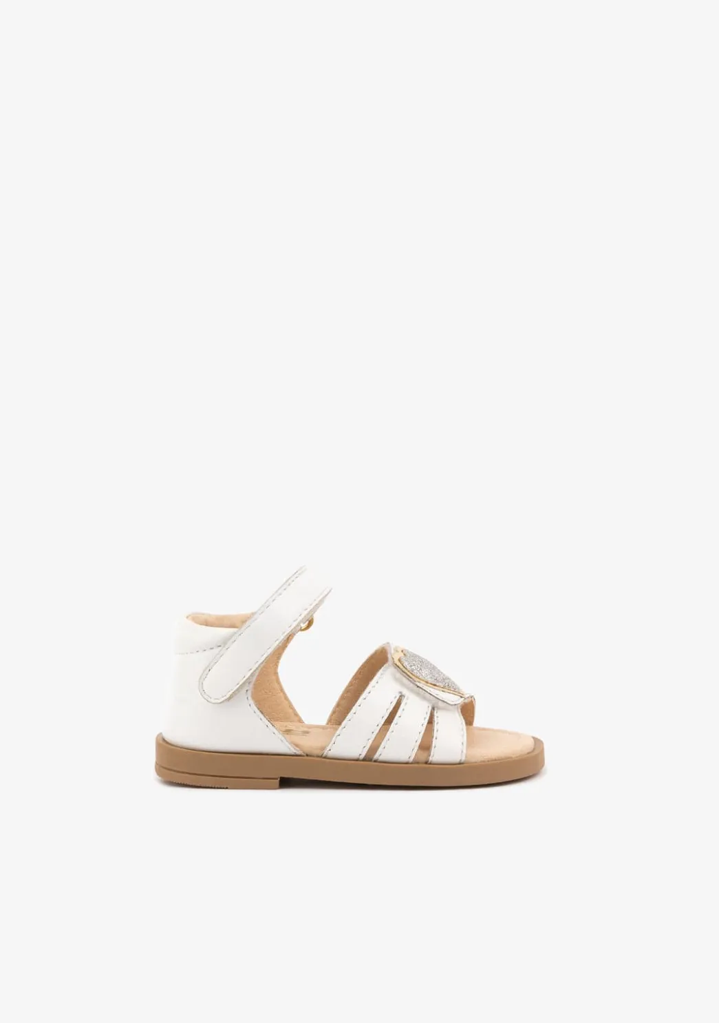 Fashion Sandalias De Bebé Corazón Napa Blanco Sandalias|Sandalias