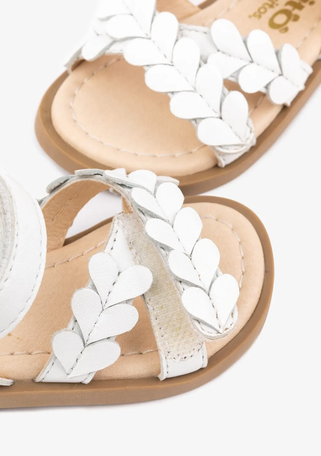 Cheap Sandalias De Bebé Napa Blanco Sandalias|Sandalias