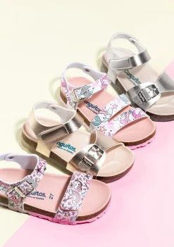 Cheap Sandalias De Niña Bio Metalizado Plata Sandalias Bio|Sandalias
