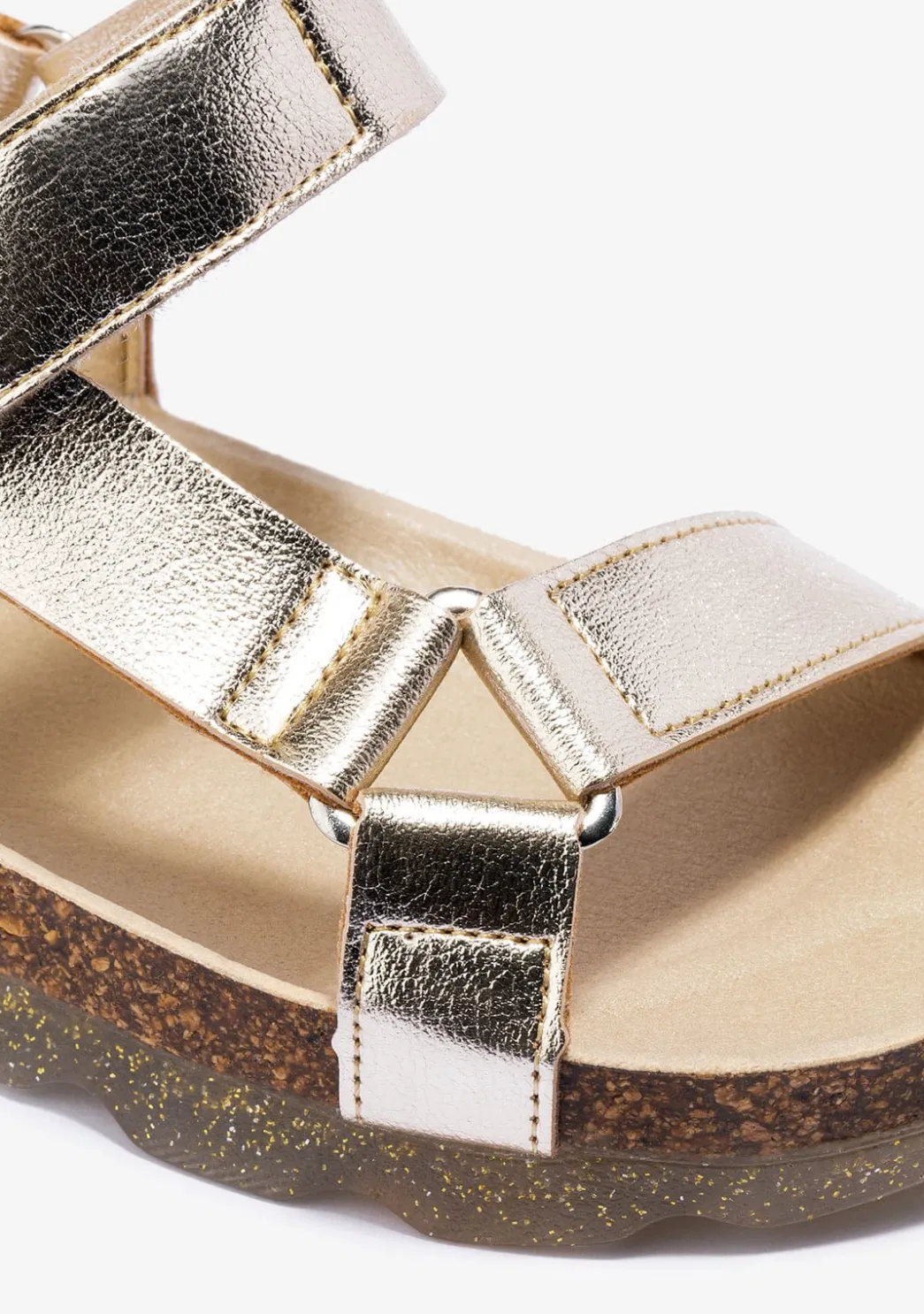 Cheap Sandalias De Niña Bio Metalizado Platino B&W Sandalias|Sandalias Bio